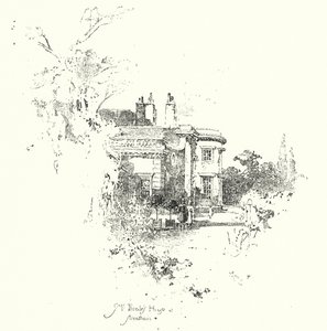 Rouva Thralen talo, Streatham (litho) tekijältä Herbert (after) Railton