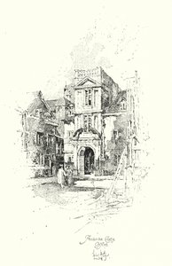 Pembroke College, Oxford (litho) tekijältä Herbert (after) Railton