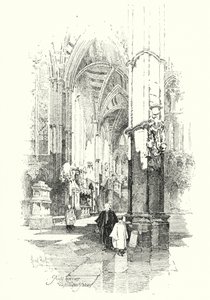 Runoilijan kulma, Westminster Abbey, Lontoo (litho)
