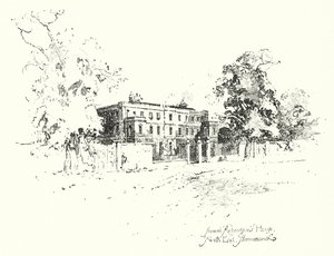 Samuel Richardsonin talo, North End, Hammersmith (litho) tekijältä Herbert (after) Railton
