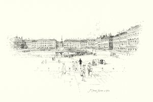 St James’ Square, Lontoo, vuonna 1760 (litho) tekijältä Herbert (after) Railton
