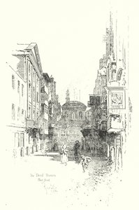 Devil Tavern, Fleet Street, tohtori Johnsonin aikana (litho)
