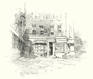 Mitre Tavern, Lontoo (litho) tekijältä Herbert (after) Railton