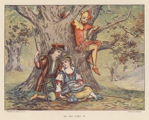 Shakespearea nuorille: Shakespeare Shakespeare: As You Like It (värillinen litografia).