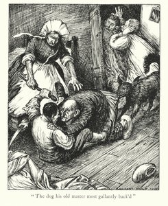 Ingoldsby Legends: Pussimiehen koira (litografia): The Bagman