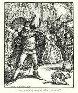 Ingoldsby Legends: Rienaajan varoitus (litografia): The Blasphemer