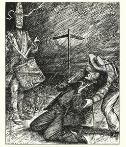 Ingoldsby Legends: Ingoldbydby: The Dead Drummer (litografia): Kuollut rumpali (litografia) tekijältä Herbert Cole