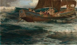 Meren jumalan viha tekijältä Herbert James Draper