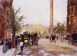 Northumberland Avenue (väri litho) tekijältä Herbert Menzies (after) Marshall