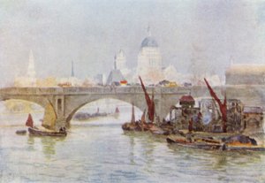 Waterloon sillan eteläpää (väri litho)