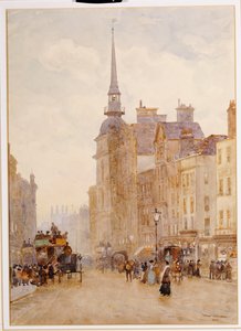 Katse alas Ludgate Hillille St. Paulin portailta, 1900