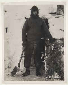 Kapteeni Oates Terra Nova -retken aikana (1910-13) etelänavalle (bromidiprintti) tekijältä Herbert Ponting