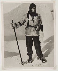Kapteeni Scott (1868-1912) Terra Nova -retken aikana (1910-13) etelänavalle (bromidiprintti) tekijältä Herbert Ponting