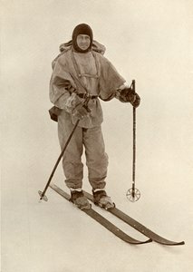 Kapteeni Scott on Ski, c19101913, 1913 tekijältä Herbert Ponting