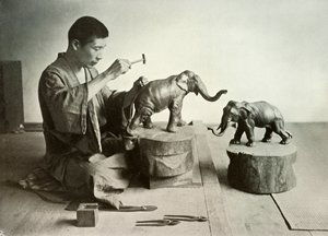 Pronssinen kuvanveistäjä, 1910. tekijältä Herbert Ponting