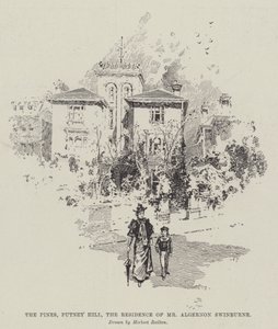 Pines, Putney Hill, herra Algernon Swinburnen asuinpaikka tekijältä Herbert Railton