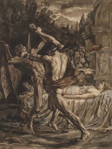 Hercules painii kuoleman kanssa Alcestiksen sielun puolesta