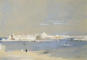 The Harbour, Valletta, Malta (wc ja rungon väri sävytetyllä paperilla)