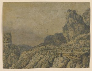 Vuoristolaakso ja tasango, n. 1625-30. tekijältä Hercules Seger