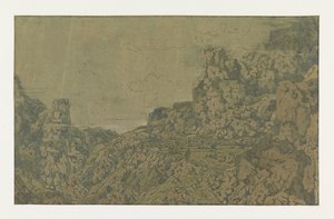 Vuoristomaisema tasangolla, n. 1625-30 tekijältä Hercules Segers