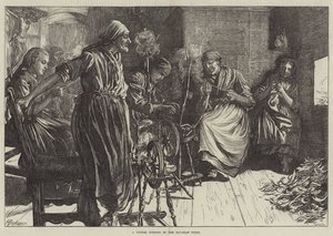 Talvi-ilta Baijerin Tirolissa tekijältä Herman Gustave Herkomer