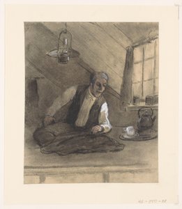 Räätäli töissä ullakkohuoneessa tekijältä Herman Heijenbrock (possibly)