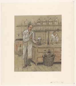Kaksi miestä laboratoriossa tekijältä Herman Heijenbrock (possibly)