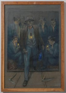 Kaivostyöläiset jättävät kuiluhäkin tekijältä Herman Heijenbrock