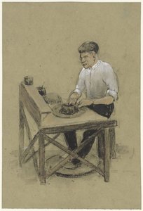 Potter levysoittimellaan tekijältä Herman Heijenbrock