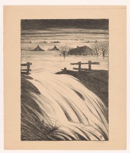 Meuse ja Waal tulvat tammikuussa. 1926 (alkuperäinen nimi esineessä)
