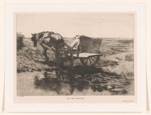 Hevoskärryt nummilla Nummella (otsikko esineessä) tekijältä Herman Johannes van der Weele