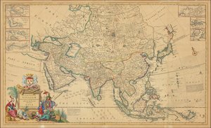 Herman Mollin Aasian kartta vuodelta 1730. tekijältä Herman Moll