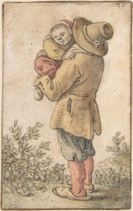 Talonpoika lapsen kanssa, 1600-luku.