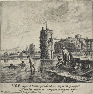 Kevät, 1650 tekijältä Herman the Younger Saftleven