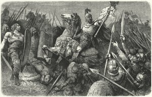 Belisarius hyökkää ostrogootteja vastaan Roomassa, 536 tekijältä Hermann Vogel