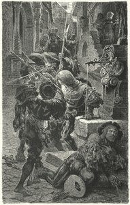 Opiskelijoiden ja Landsknechtien välinen yhteenotto Erfurtissa, 1510 tekijältä Hermann Vogel