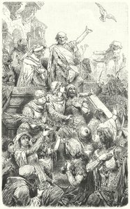 Cola di Rienzo antaa Rooman kansalle uuden perustuslain, 1347 tekijältä Hermann Vogel