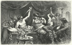 Roomalainen Bacchanal Messalinan aikaan, 1. vuosisadalla tekijältä Hermann Vogel