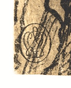 Kristuksen hautaus (recto); Maisema, jossa kaupunki joen rannalla (verso)