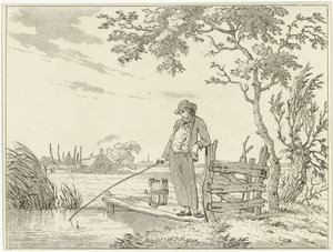 Kalastaja kannella tekijältä Hermanus Fock