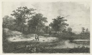 Kaksi metsästäjää veneessä tekijältä Hermanus Jan Hendrik van Rijkelijkhuysen