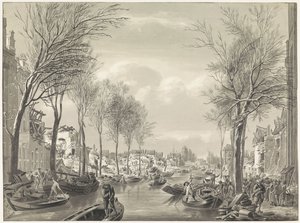 Steenschuurin kunnostustyöt katastrofin jälkeen, 1807 tekijältä Hermanus Numan (possibly)