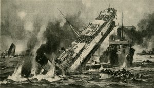 Anglian uppoaminen, ensimmäinen maailmansota, 17. marraskuuta 1915, c1920.