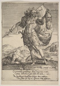 Juuda Adonibezekin pään kanssa, Willem van Haechtista, Tyrannorum proemia, 1578, 1578.