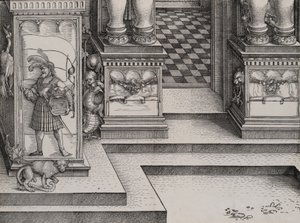 Oikean portaalin Die Porten des Adelsin sisäänkäynnin alaosa ja Ulompi Ri..., 1515.