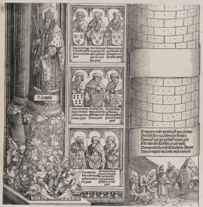 Maximilian arkkitehtina, Pyhän Leopoldin patsaan ja Maximilianuksen Ancen rintakuvat..., 15171518.
