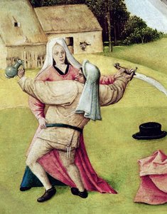 Viha, yksityiskohta teoksesta "Seitsemän kuolemansynnin taulukko ja neljä viimeistä asiaa", n. 1480 tekijältä Hieronymus Bosch