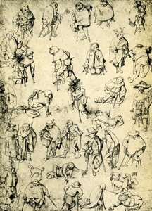 Rajalaiset, kerjäläiset ja kerjäläismuusikot tekijältä Hieronymus Bosch