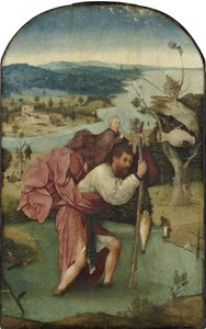 Hollanti: Pyhä Kristoffer kantaa Kristuksen lasta Pyhä Kristoffer kantaa Kristuksen lasta tekijältä Hieronymus Bosch