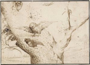 Eulennest. A 1505-10 tekijältä Hieronymus Bosch